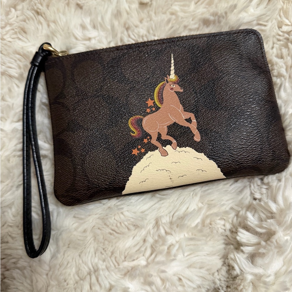 Coach unicorn wristlet